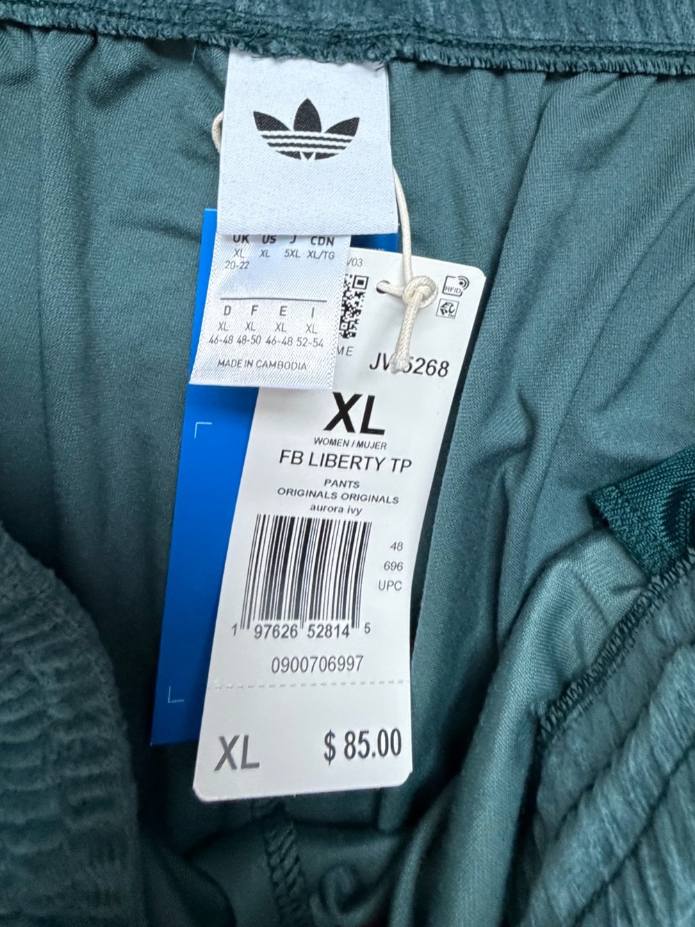 Adidas originals x Liberty London debossed velvet track pants | XL - Picture 7 of 8